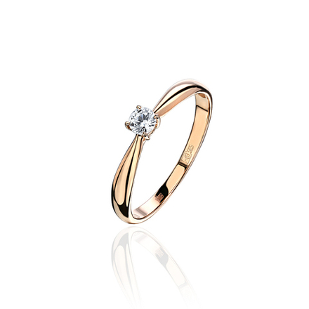 Кольцо с бриллиантами  из красного золота JA-K-К6113937