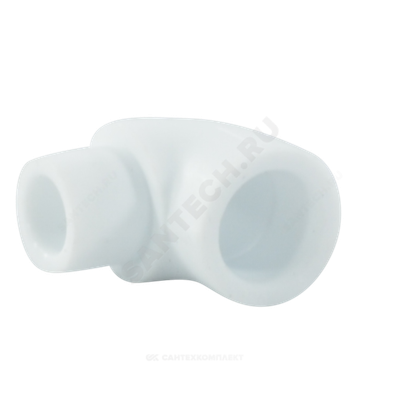 Угольник PP-R белый Дн 25х90гр внутр/наруж пайка для труб VALFEX 10110025