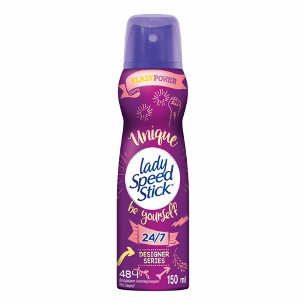 Lady Speed Stick Дезодорант-антиперспирант спрей Unique, 150 мл