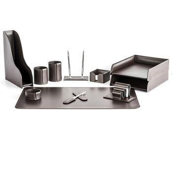 Настольный набор из кожи Cuoietto серии Business из 11 предметов (NBCCh11.1)