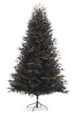 Искусственная черная елка «Фэнтези» (Литая хвоя с блестками) 230 см / 2,3 м