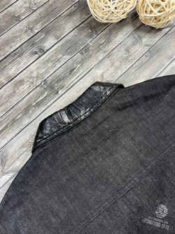 Куртка Angelo Galasso со вставками из кожи питона