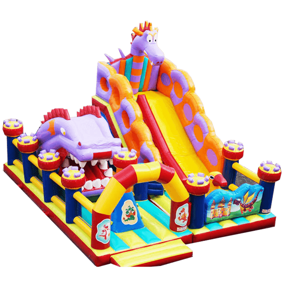 Большая надувная горка "Ящер 2"