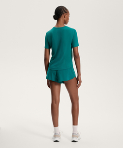 Oysho Футболка из технологичной ткани с короткими рукавами, сине-зеленый