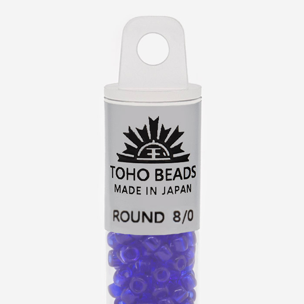 Японский бисер TOHO Round 8/0 (№8), прозрачный
