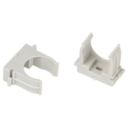 Держатель для труб (клипса) d25мм для прямого монтажа CLIP-25-G-MP сер. (уп.50шт) Эра Б0062105