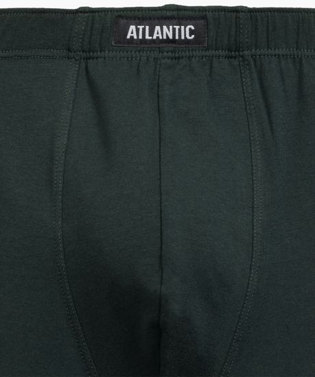 Трусы мужские боксеры удлиненные (2шт), Atlantic 2MH-173, хлопок, черный + изумрудный
