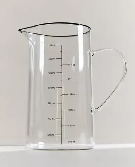 ZARA HOME МЕРНЫЙ КУВШИН ИЗ ТЕРМОСТОЙКОГО СТЕКЛА, ЧЕРНЫЙ