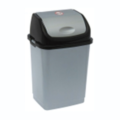 Ведро для мусора "Камелия", № 2, 8 л, серебристый перл./черный