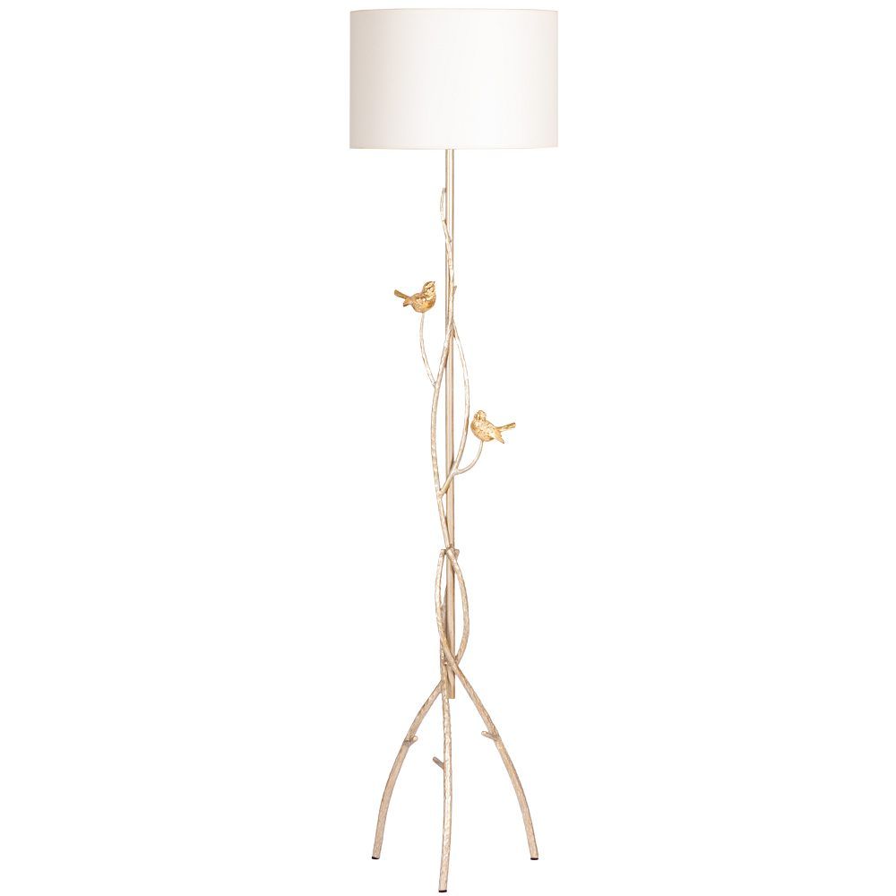 Светильник напольный торшер Терра с абажуром Винтаж-2 Айвори