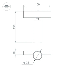 Светильник MAG-SPOT-25-R120-12W Warm3000 (BK, 30 deg, 24V) (Arlight, IP20 Металл, 5 лет) 033678(1)