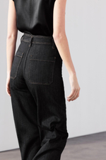 Джинсы wide leg с высокой посадкой — zw collection