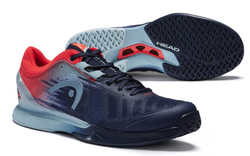 Мужские кроссовки теннисные Head Sprint Pro 3.0 Men - dress blue/neon red