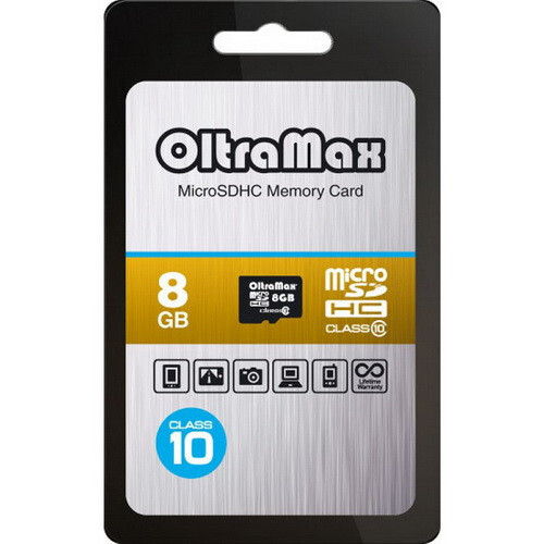 карта памяти OltraMax microSDHC 8GB Class10