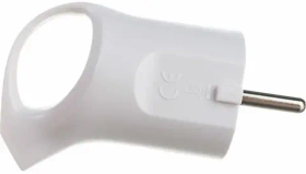 Вилка Эра V3 с заземления 16А с кольцом непрямой ввод белая Б0019186