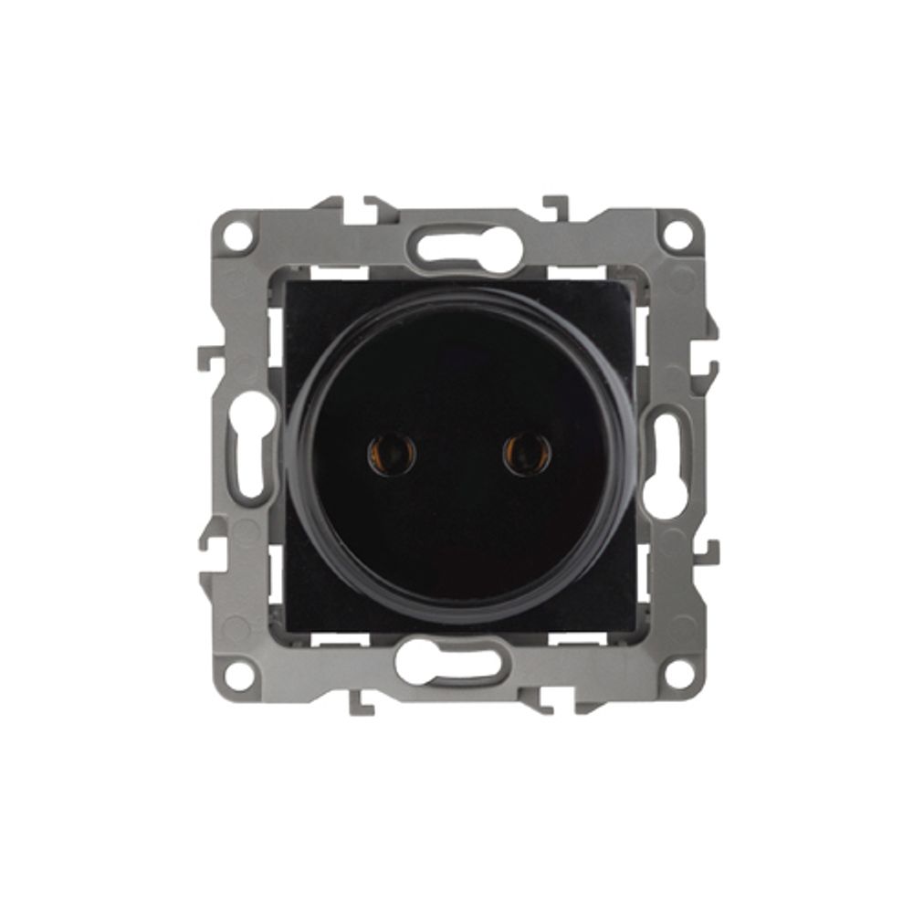 Розетка ЭРА Серия 12 12-2105-06 2P16A-250В IP20 чёрный | Эра 12