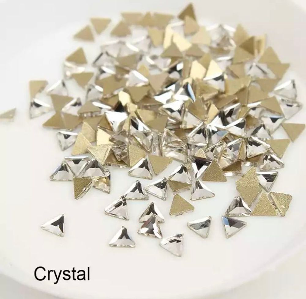 Треугольник для маникюра  3 мм Crystal - 4 шт