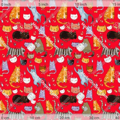 Коты и кошки с именами на цветном фоне. by Daria Kotlubaeva  323 DPI