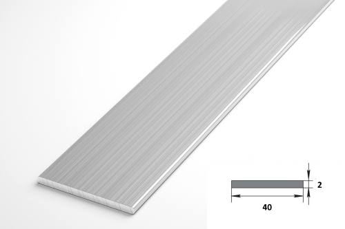 Алюминиевая полоса 2х40 L=2м