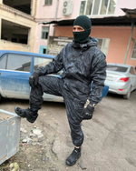 Костюм горка 3 флис осень зима / черный питон /