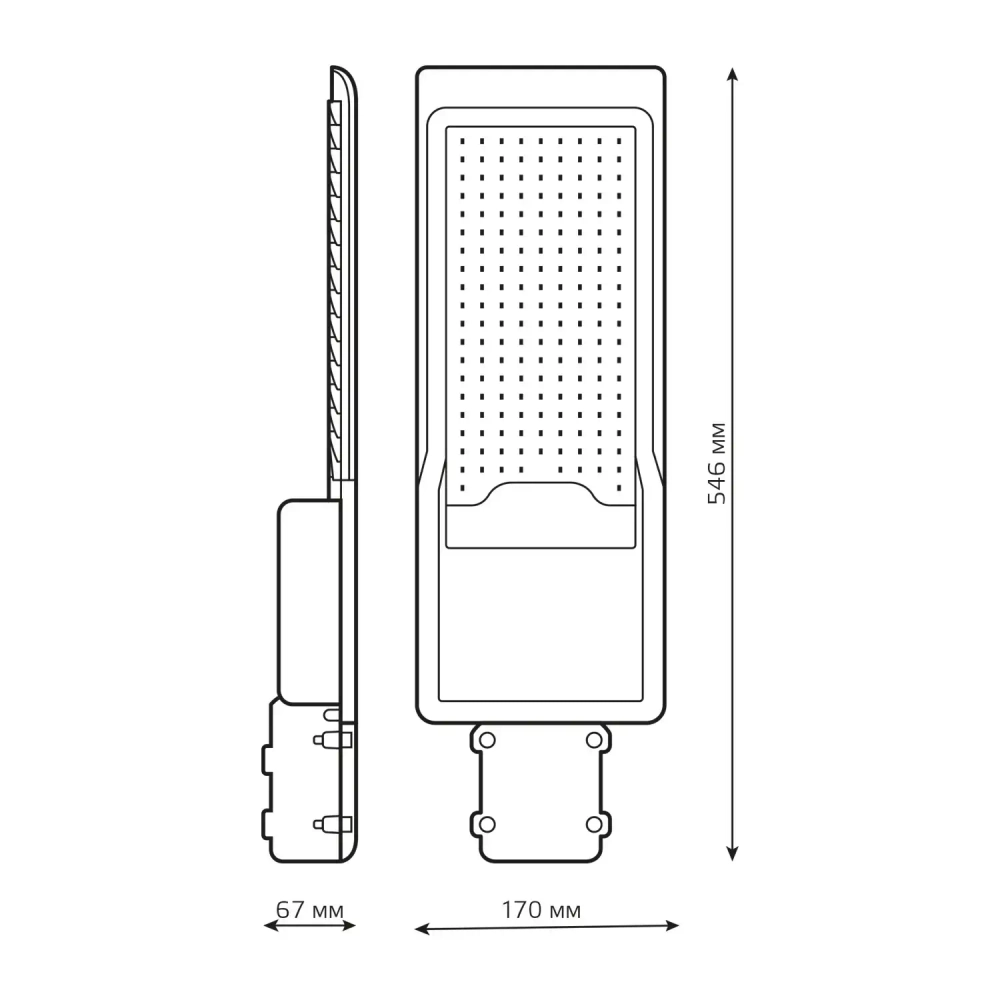 Св-к Gauss LED уличный  Avenue 120W 11000lm 5000K 190-250V IP65 546*170*67мм черн КСС "Ш" 629534320