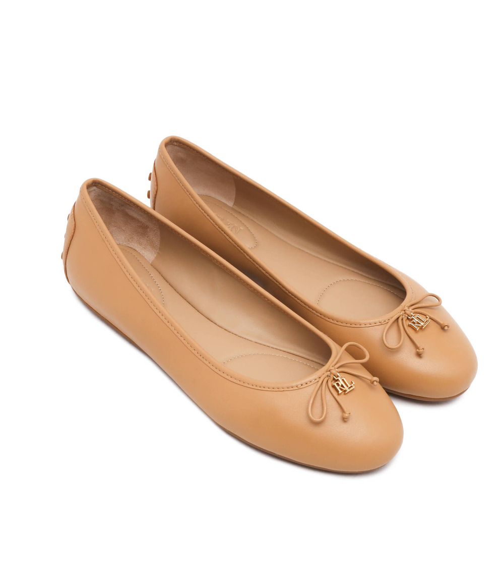 Кожаные балетки LAUREN RALPH LAUREN - коричневый(802927941)