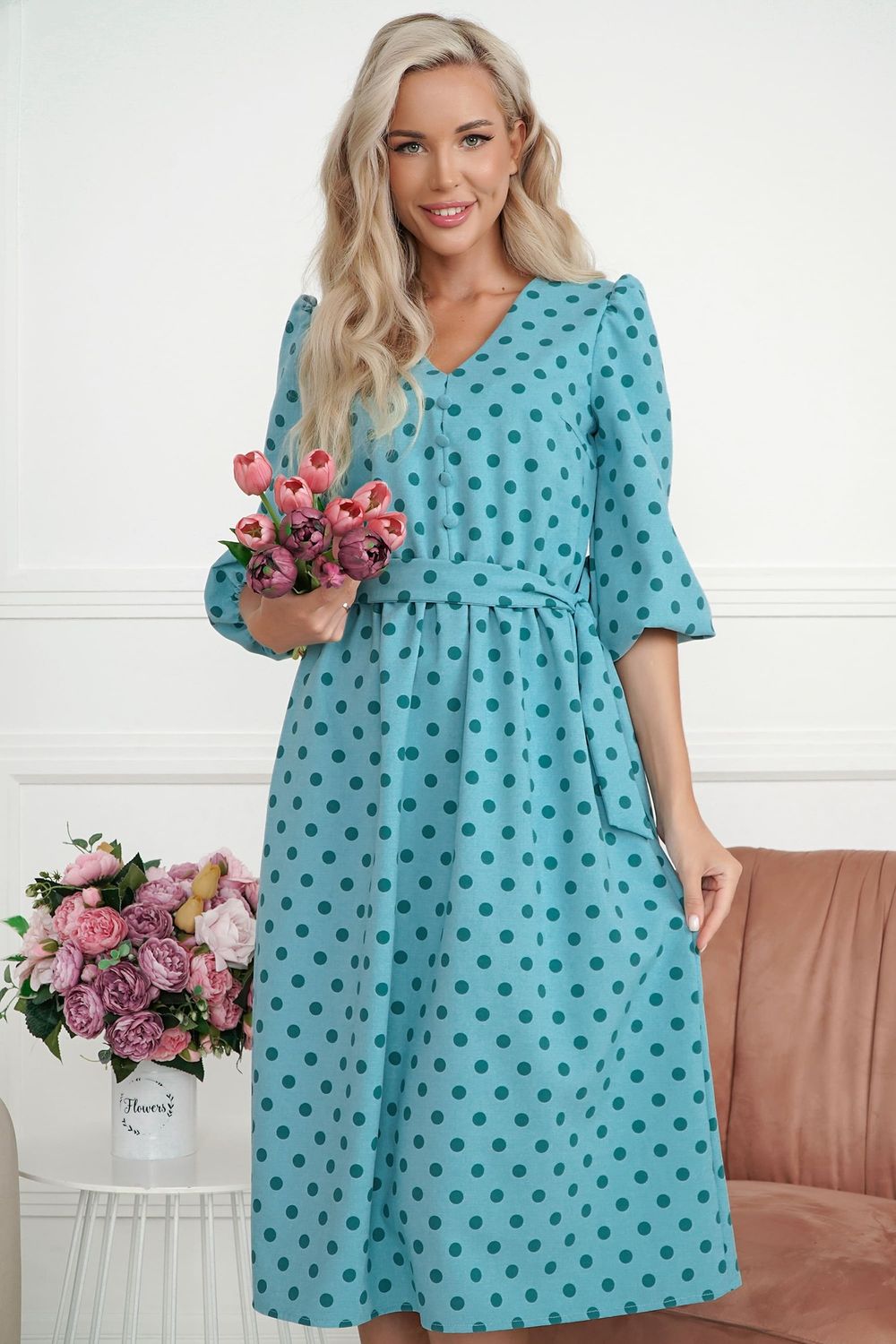 Платье Розетта (бирюзовое) П14114-45М LT Collection