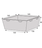 Упаковка контейнер 900мл 165х150х49мм OSQ SmartPack 900 box (200шт/кор) БЕЗ КРЫШКИ