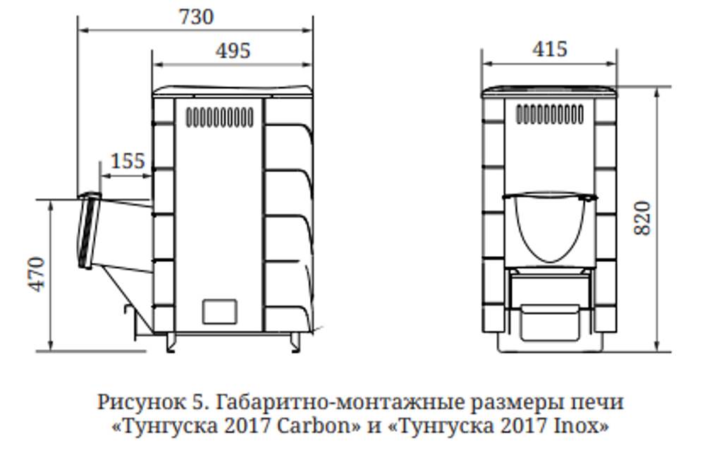 Банная печь Тунгуска Inox антрацит