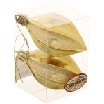 Ёлочные игрушки «Таинственное очарование» Капля 8 см (набор 2шт), золото