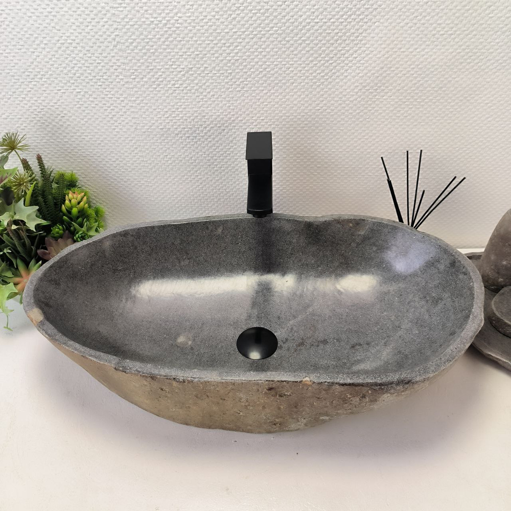 Раковина из речного камня RS-63610 (70*38*15) 0124