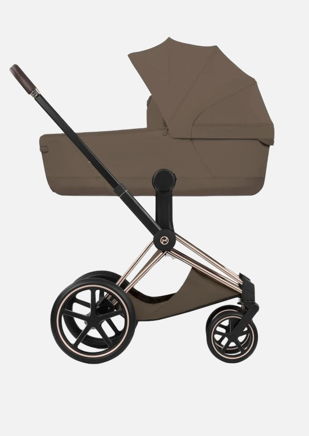 Cybex Priam 5 Style, в цвете Coconut Brown (шасси Matt Black) + автокресло Cybex Cloud T Plus