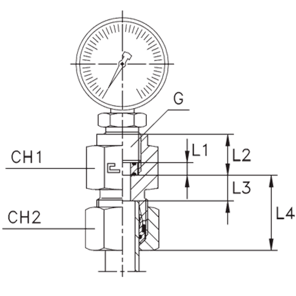 Штуцер DL08 BSP1/4" o-ring