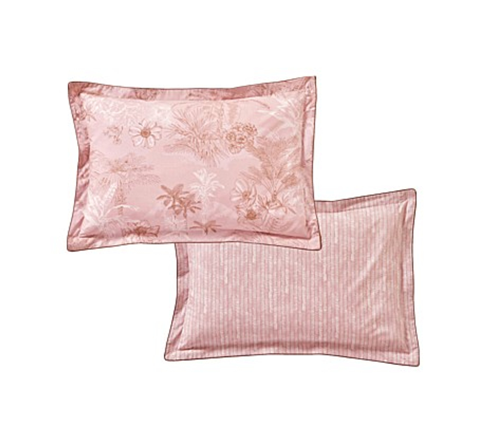 Постельное белье CARNET DE VOYAGE rose the Blanc des Vosges 2 спальное евро Розовый