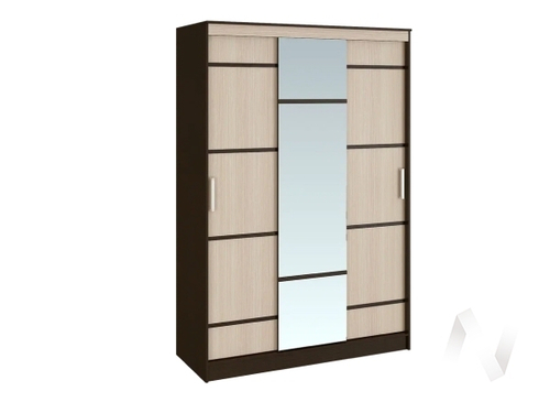 Шкаф-купе 1;5м Спальня Сакура (венге/дуб беленый)