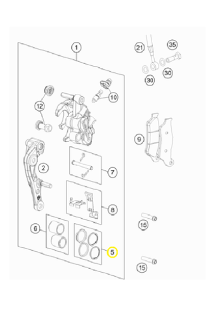 Манжета переднего тормозного суппорта Brembo 24мм KTM/HQV/GASGAS
