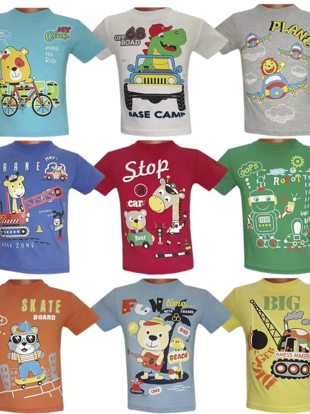 Футболка для садика.мальчик.Набор 9 шт