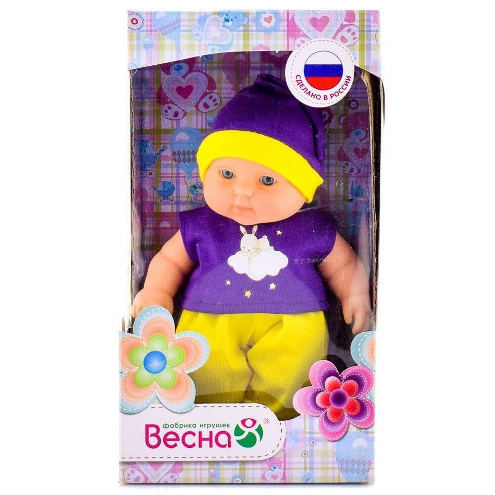Пупс Карапуз Зайка на облаке 20см. (Весна)