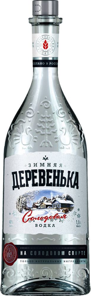 Водка Зимняя деревенька на солодовом спирте Альфа Водка Зимняя деревенька на солодовом спирте Альфа