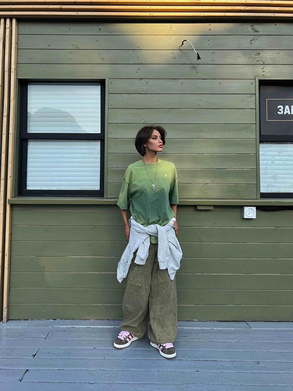 Футболка Parfet Golden Swamp зеленая