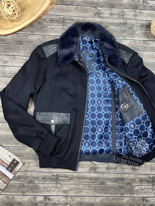 Куртка Stefano Ricci со вставками из кожи крокодила