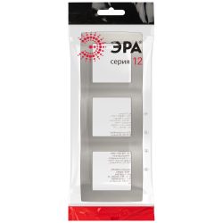 Рамка для розеток и выключателей ЭРА Серия 12 12-5003-16 на 3 поста, титан