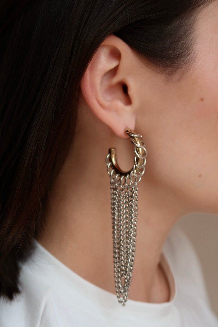 Серьги EVER DUO silver