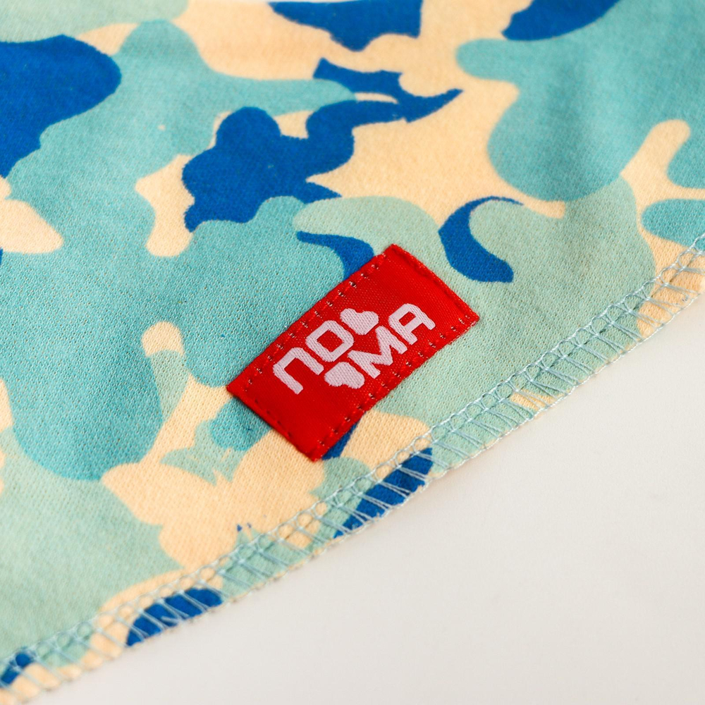 6712065 Фартук нагрудный «Бандана» на кнопках , 1 шт. (100% Хлопок), синий