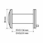 Глазок ARMADILLO DV2, 16/55x85 CP хром