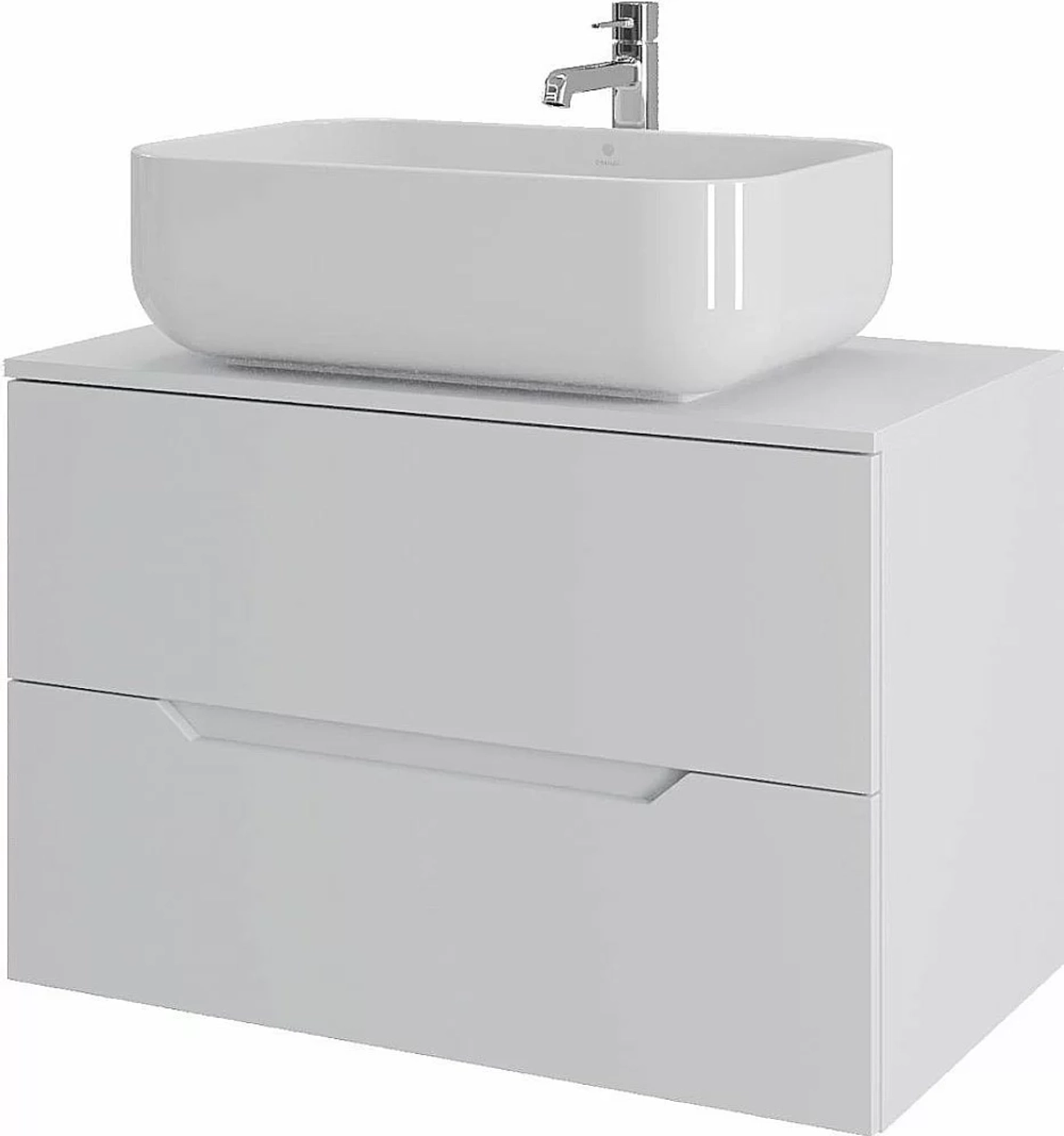 Тумба с раковиной Orange Line 80 Li-80TuwMDF+B03-600W белый