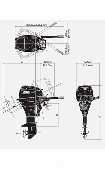 2х-тактный лодочный мотор TOHATSU M 25 S