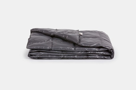 Плед дорожный пуховый 140х200 German Grass Travel Plaid Graphite серый