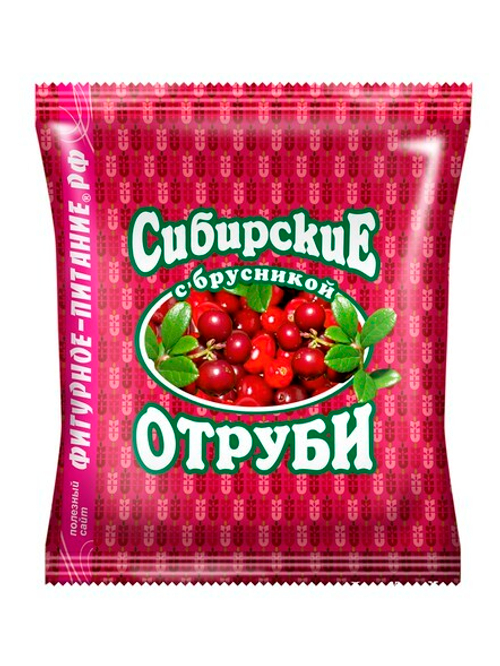 Отруби Сибирские ПШЕНИЧНЫЕ (с брусникой), 200 г