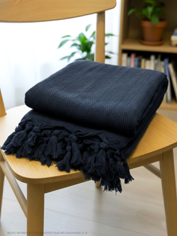 Плед-покрывало из хлопка Berlino, цвет Синий